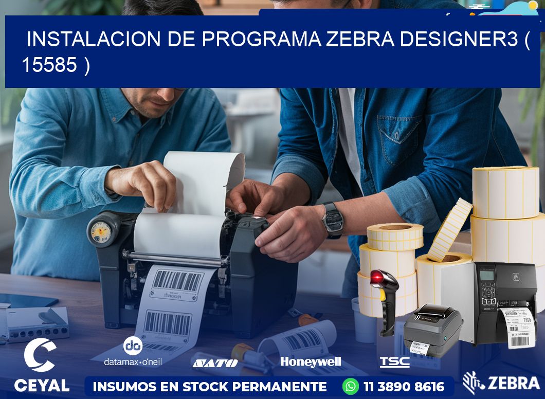 INSTALACION DE PROGRAMA ZEBRA DESIGNER3 ( 15585 )