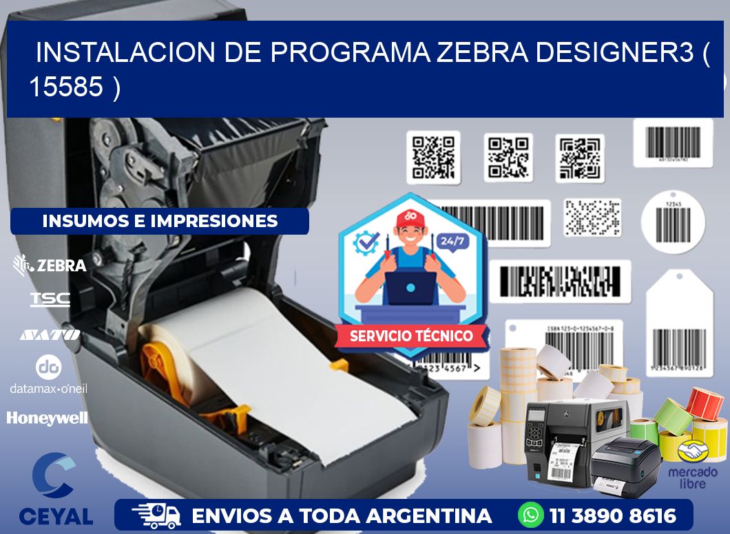 INSTALACION DE PROGRAMA ZEBRA DESIGNER3 ( 15585 )