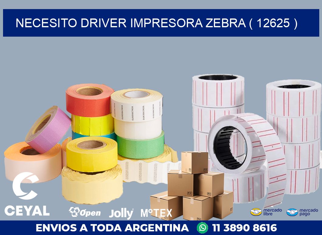 NECESITO DRIVER IMPRESORA ZEBRA ( 12625 )