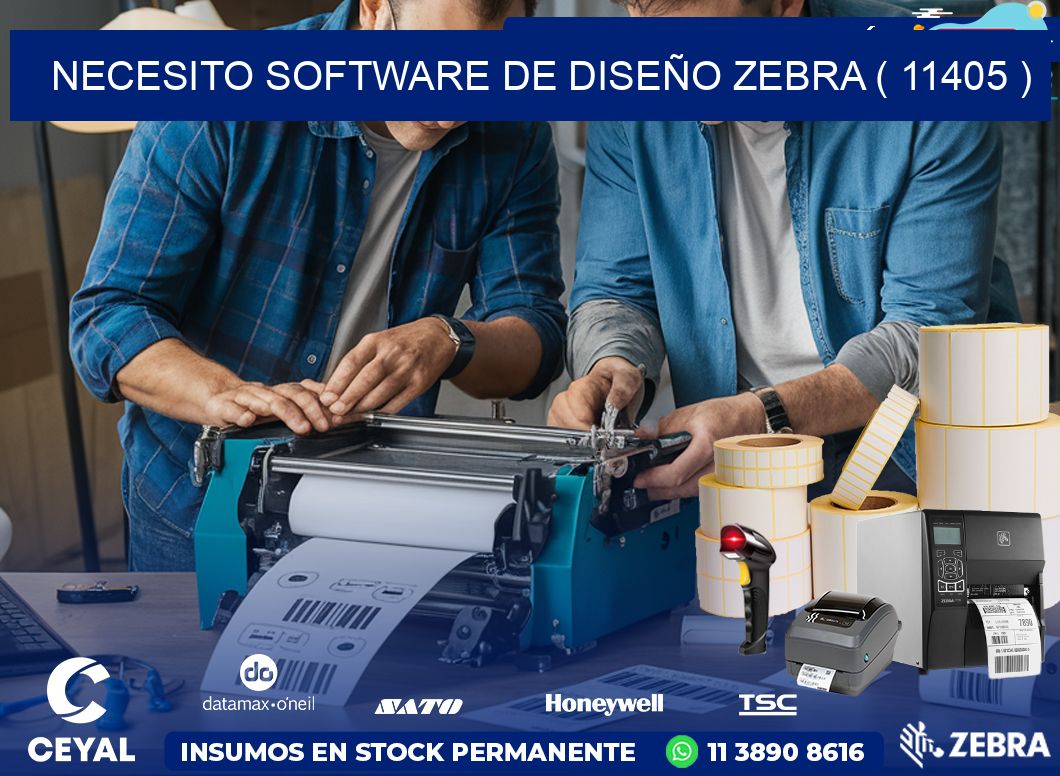 NECESITO SOFTWARE DE DISEÑO ZEBRA ( 11405 )
