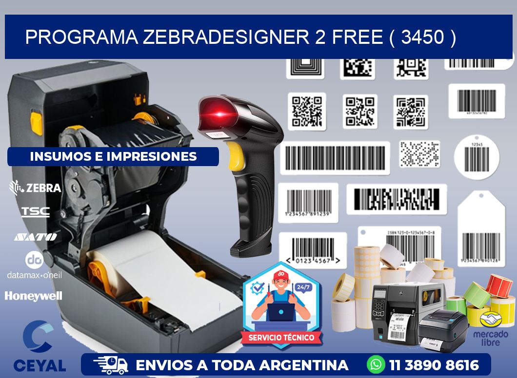 PROGRAMA ZEBRADESIGNER 2 FREE ( 3450 )