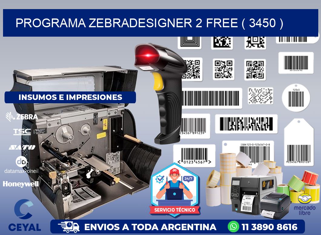 PROGRAMA ZEBRADESIGNER 2 FREE ( 3450 )