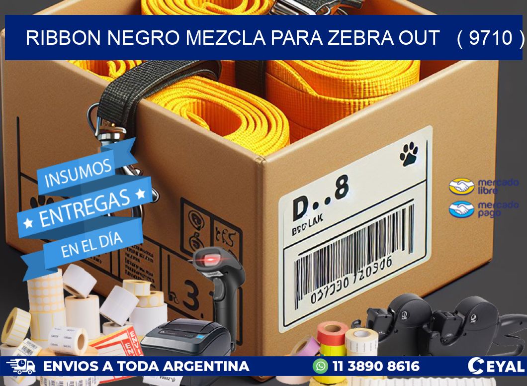 RIBBON NEGRO MEZCLA PARA ZEBRA OUT   ( 9710 )