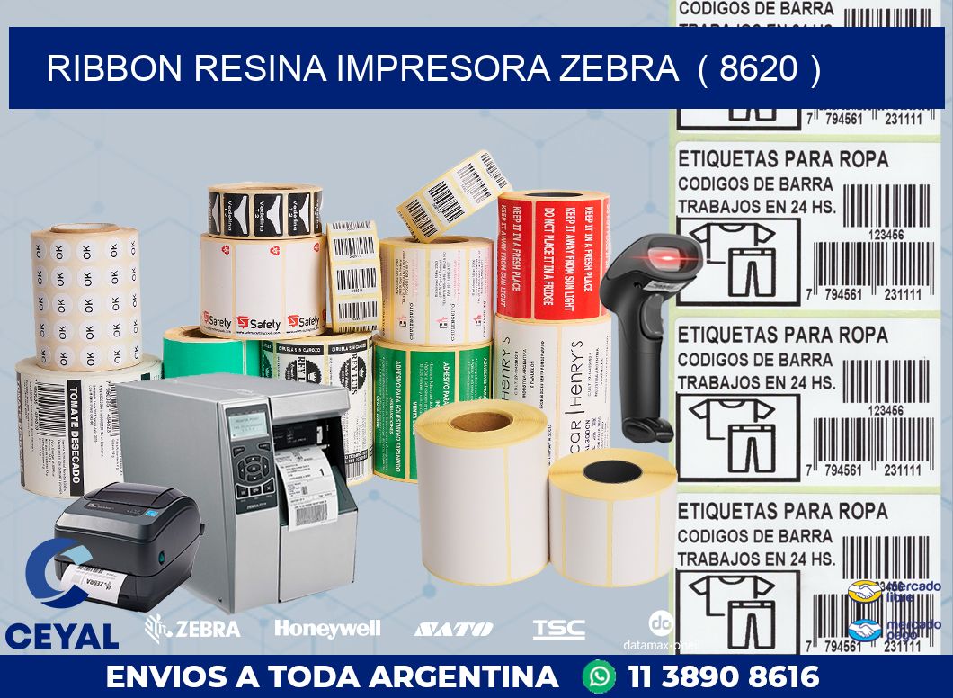 RIBBON RESINA IMPRESORA ZEBRA  ( 8620 )