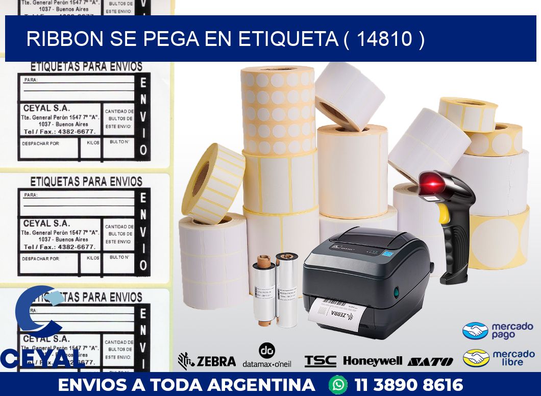 RIBBON SE PEGA EN ETIQUETA ( 14810 )