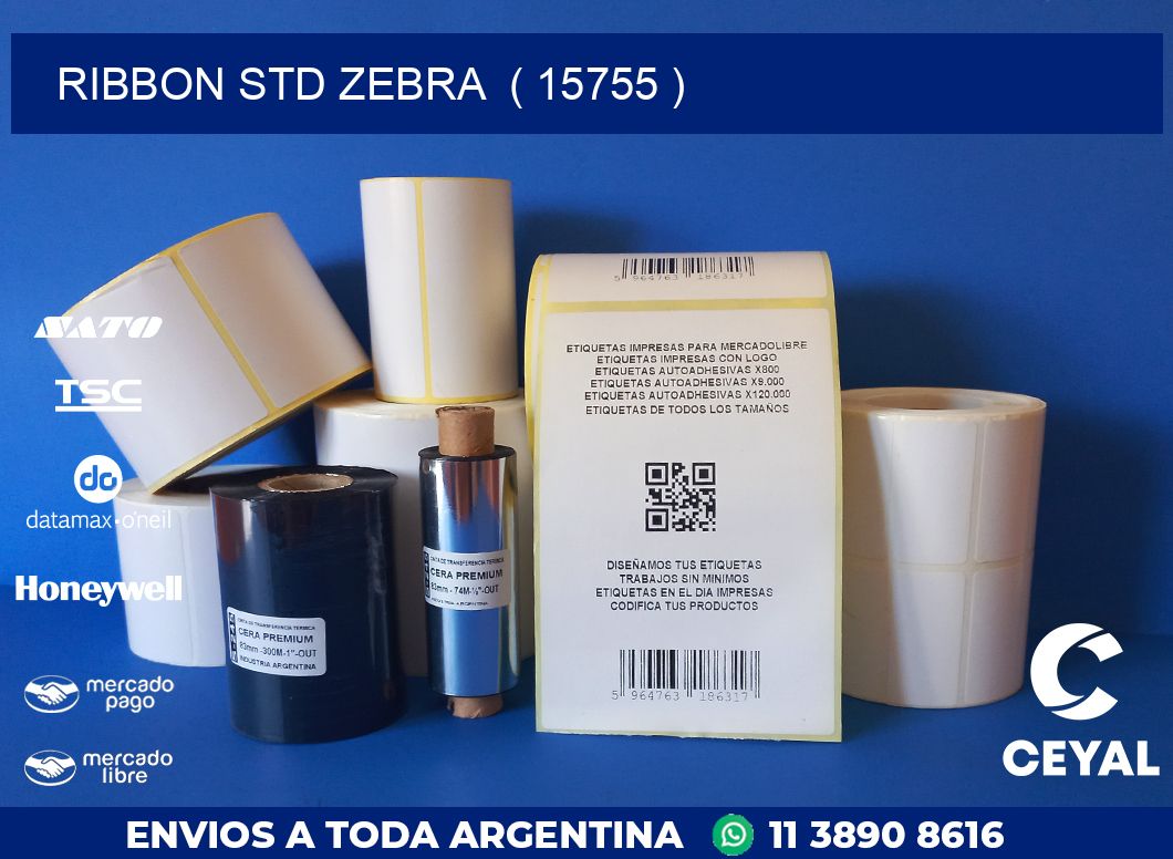 RIBBON STD ZEBRA  ( 15755 )