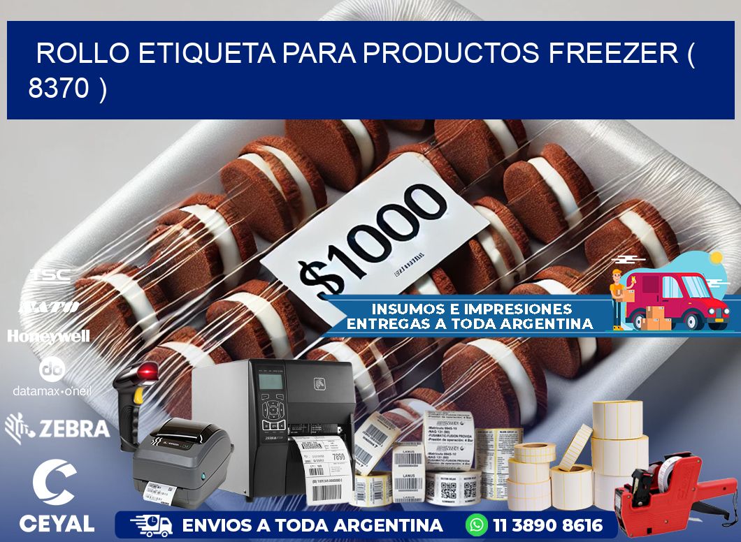 ROLLO ETIQUETA PARA PRODUCTOS FREEZER ( 8370 )