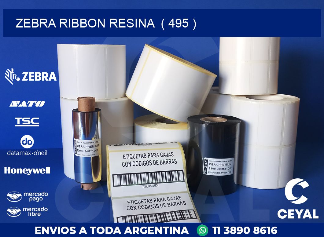 ZEBRA RIBBON RESINA  ( 495 )