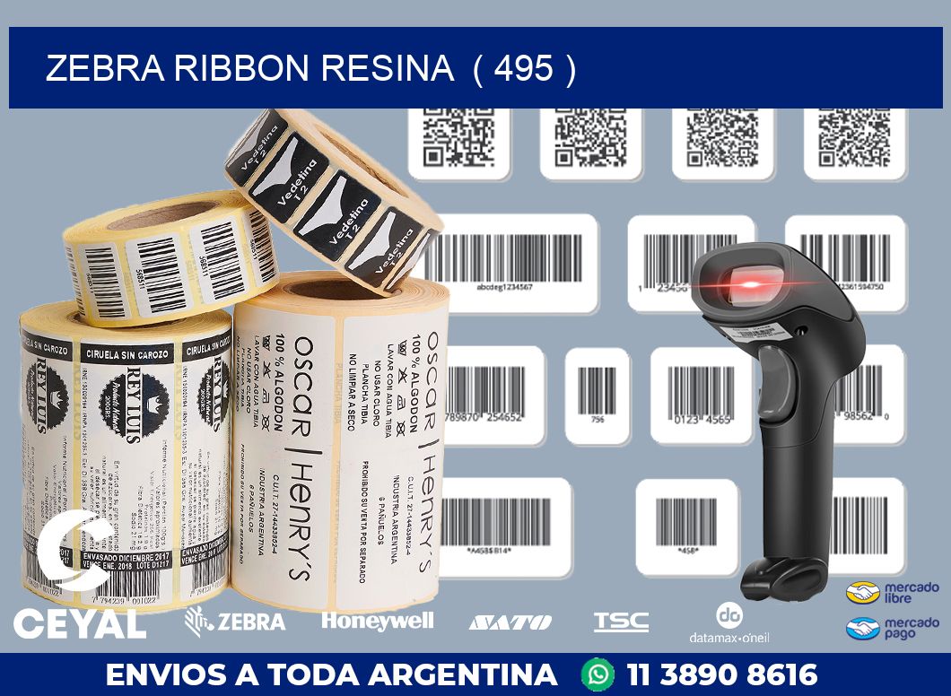 ZEBRA RIBBON RESINA  ( 495 )
