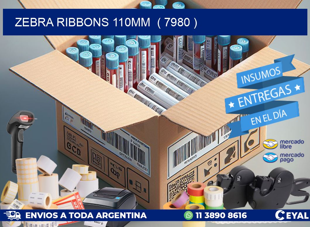 ZEBRA RIBBONS 110MM  ( 7980 )