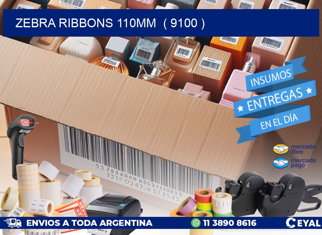 ZEBRA RIBBONS 110MM  ( 9100 )