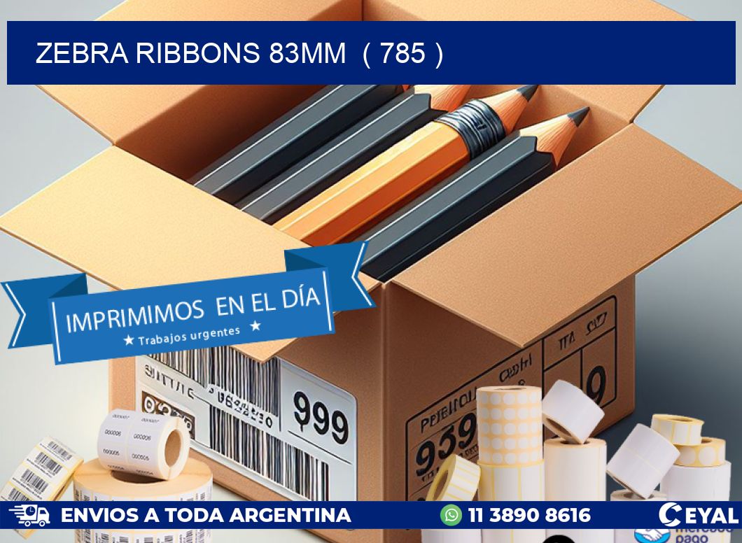 ZEBRA RIBBONS 83MM  ( 785 )