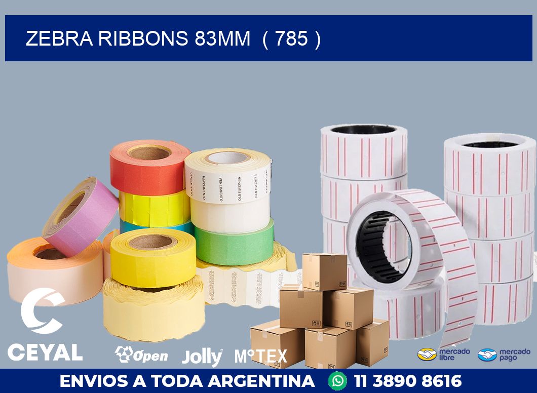 ZEBRA RIBBONS 83MM  ( 785 )