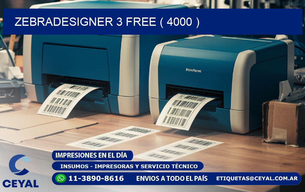 ZEBRADESIGNER 3 FREE ( 4000 )