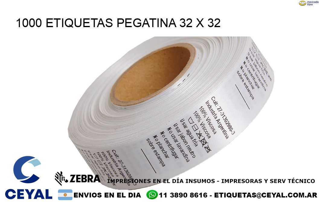 1000 ETIQUETAS PEGATINA 32 x 32