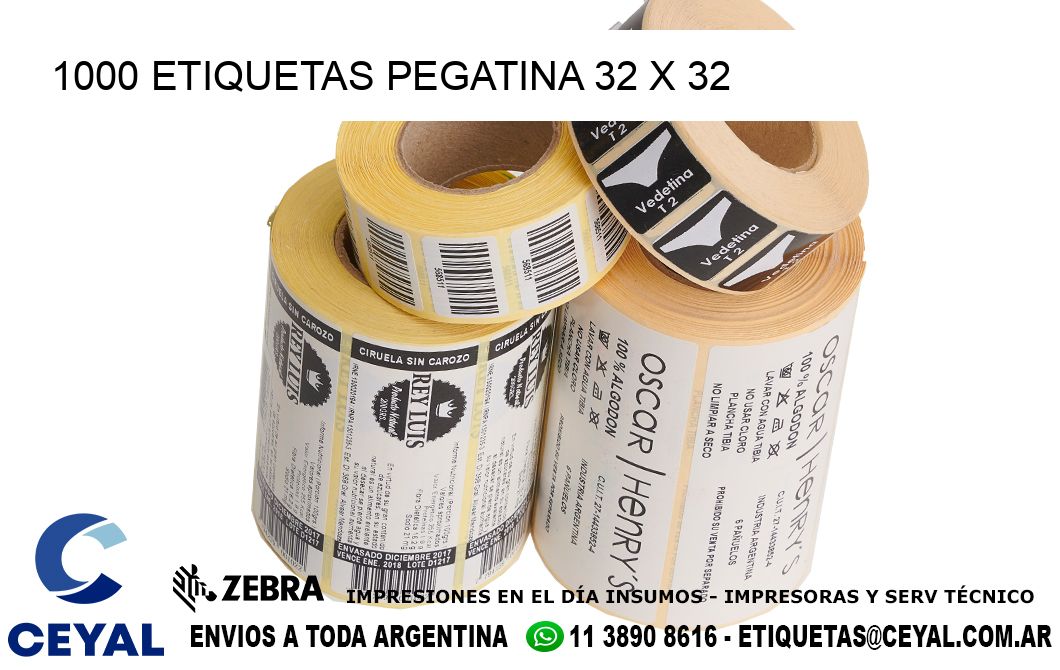 1000 ETIQUETAS PEGATINA 32 x 32