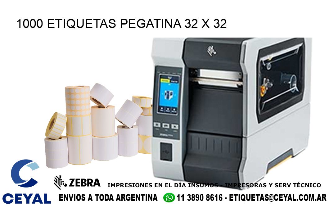 1000 ETIQUETAS PEGATINA 32 x 32