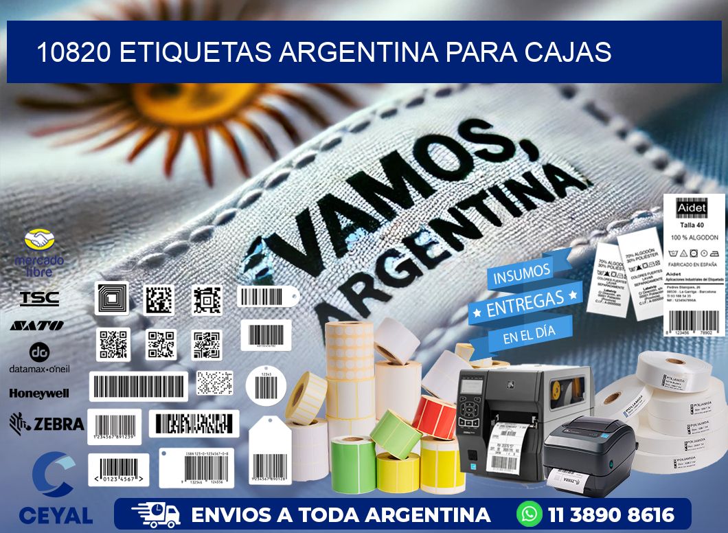 10820 ETIQUETAS ARGENTINA PARA CAJAS