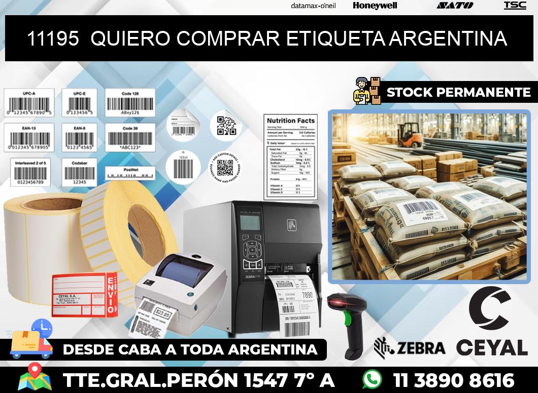 11195  QUIERO COMPRAR ETIQUETA ARGENTINA