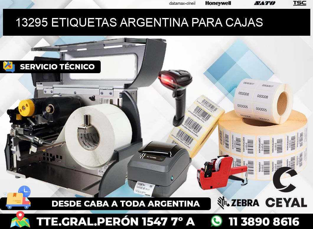 13295 ETIQUETAS ARGENTINA PARA CAJAS