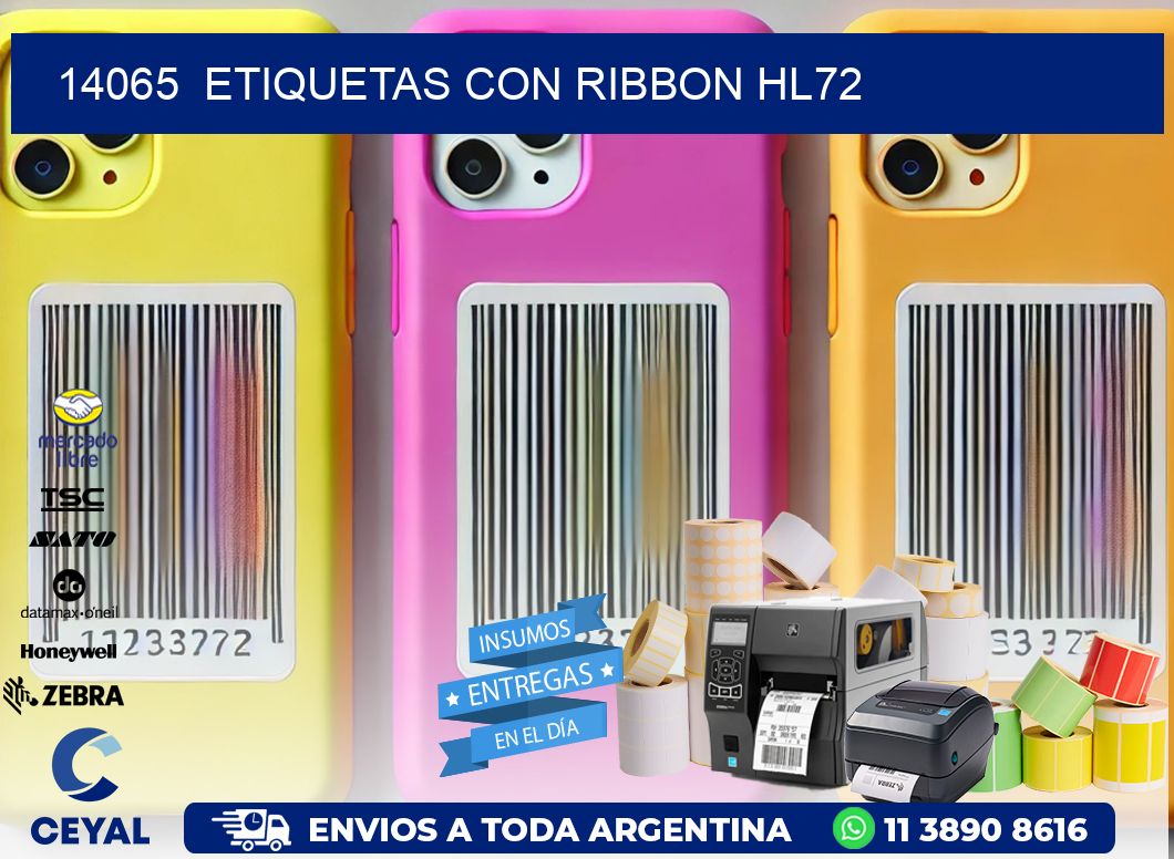 14065  ETIQUETAS CON RIBBON HL72