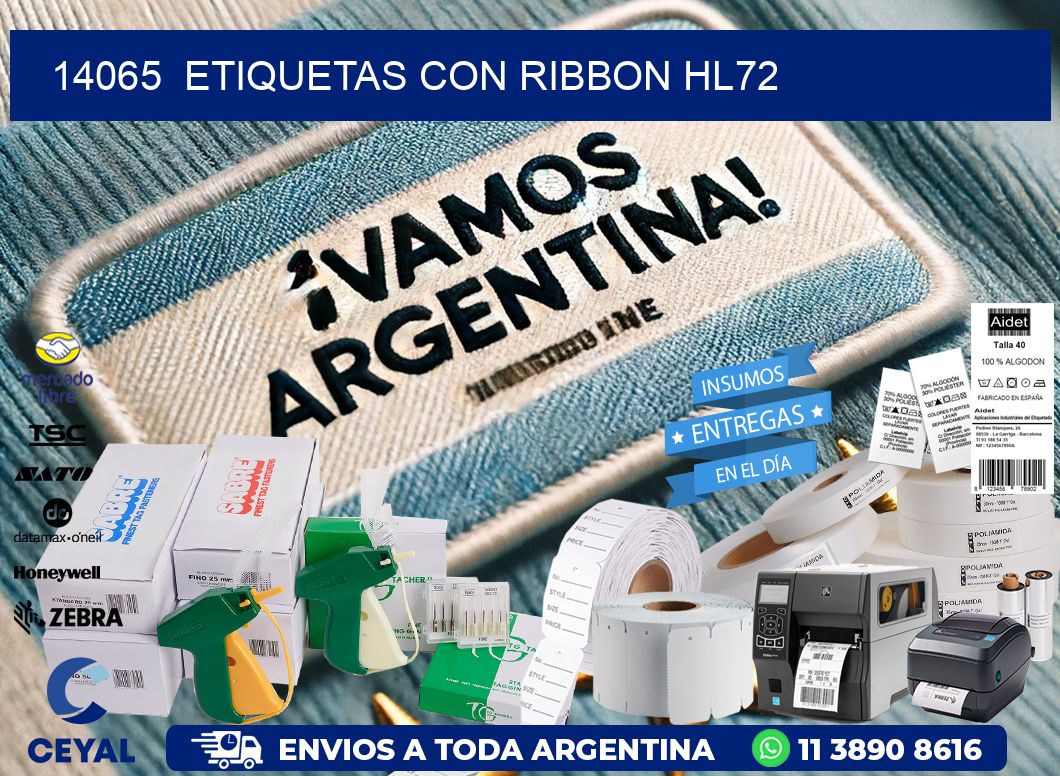 14065  ETIQUETAS CON RIBBON HL72