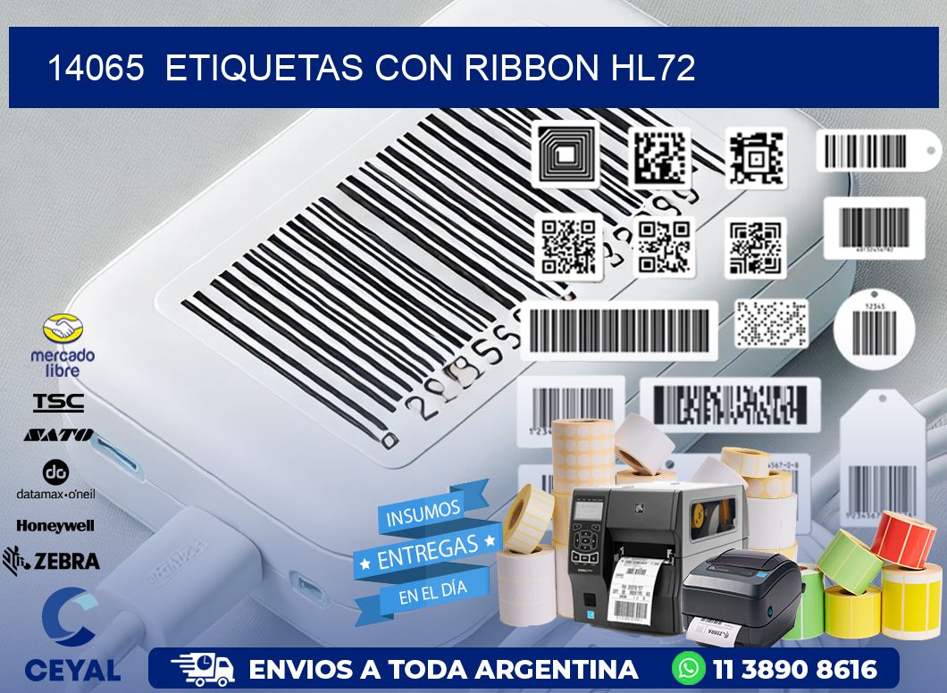 14065  ETIQUETAS CON RIBBON HL72