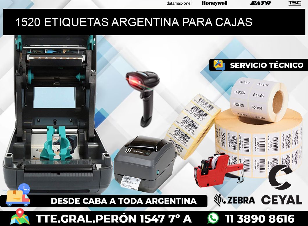 1520 ETIQUETAS ARGENTINA PARA CAJAS
