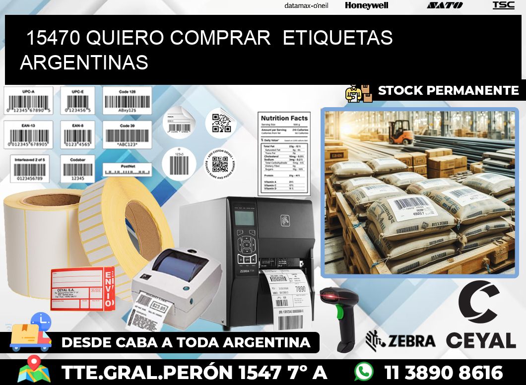 15470 QUIERO COMPRAR  ETIQUETAS ARGENTINAS