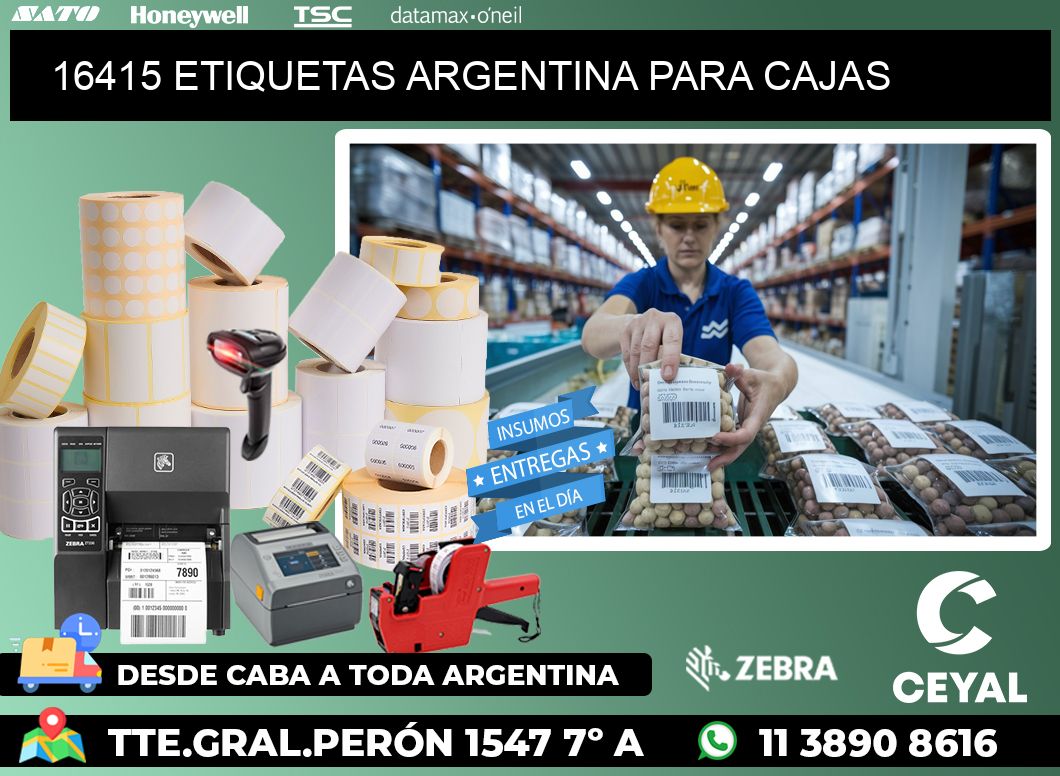 16415 ETIQUETAS ARGENTINA PARA CAJAS