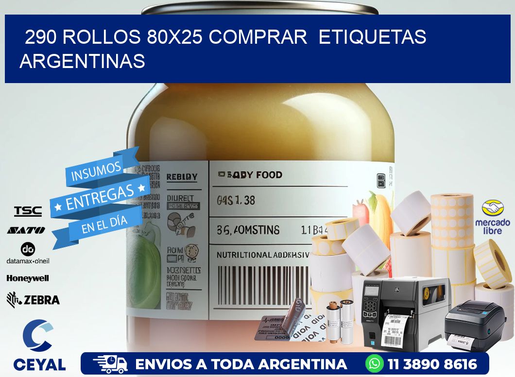 290 ROLLOS 80X25 COMPRAR  ETIQUETAS ARGENTINAS