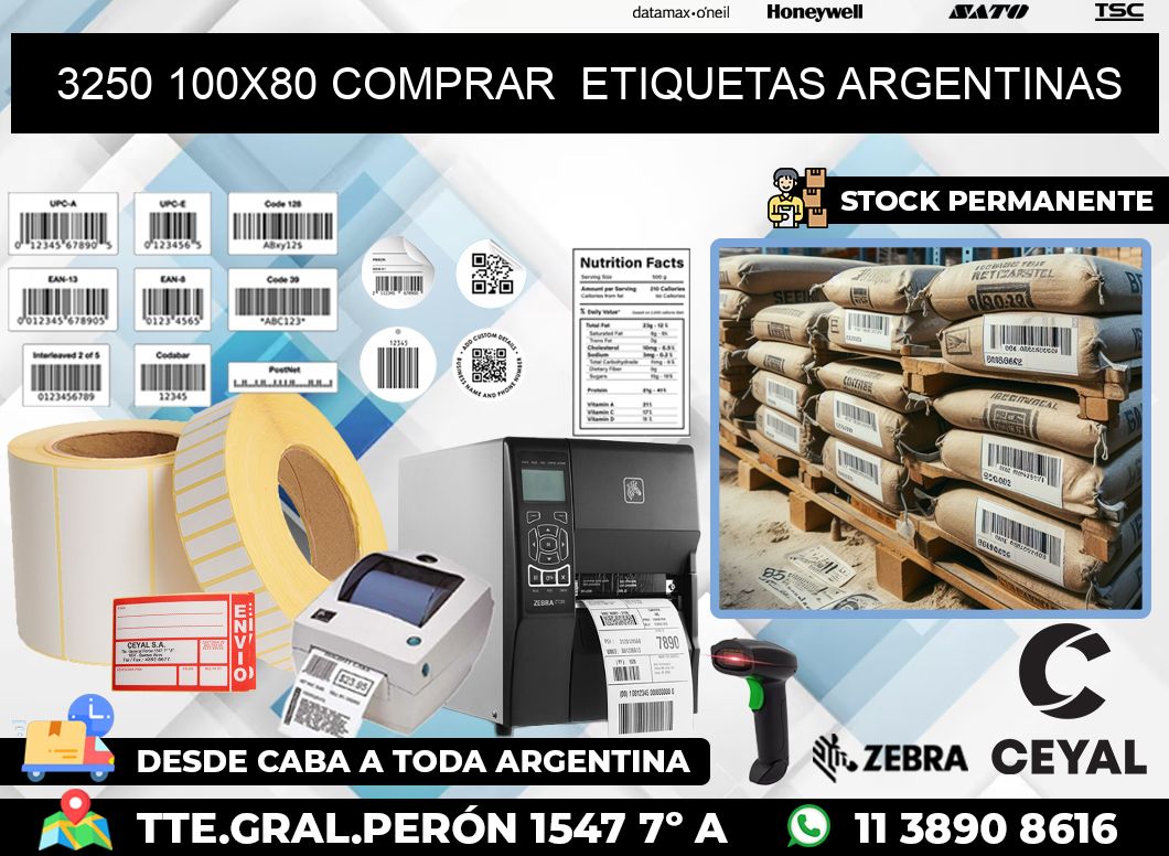 3250 100X80 COMPRAR  ETIQUETAS ARGENTINAS