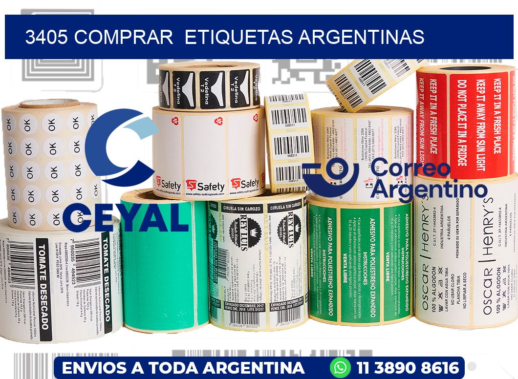 3405 COMPRAR  ETIQUETAS ARGENTINAS