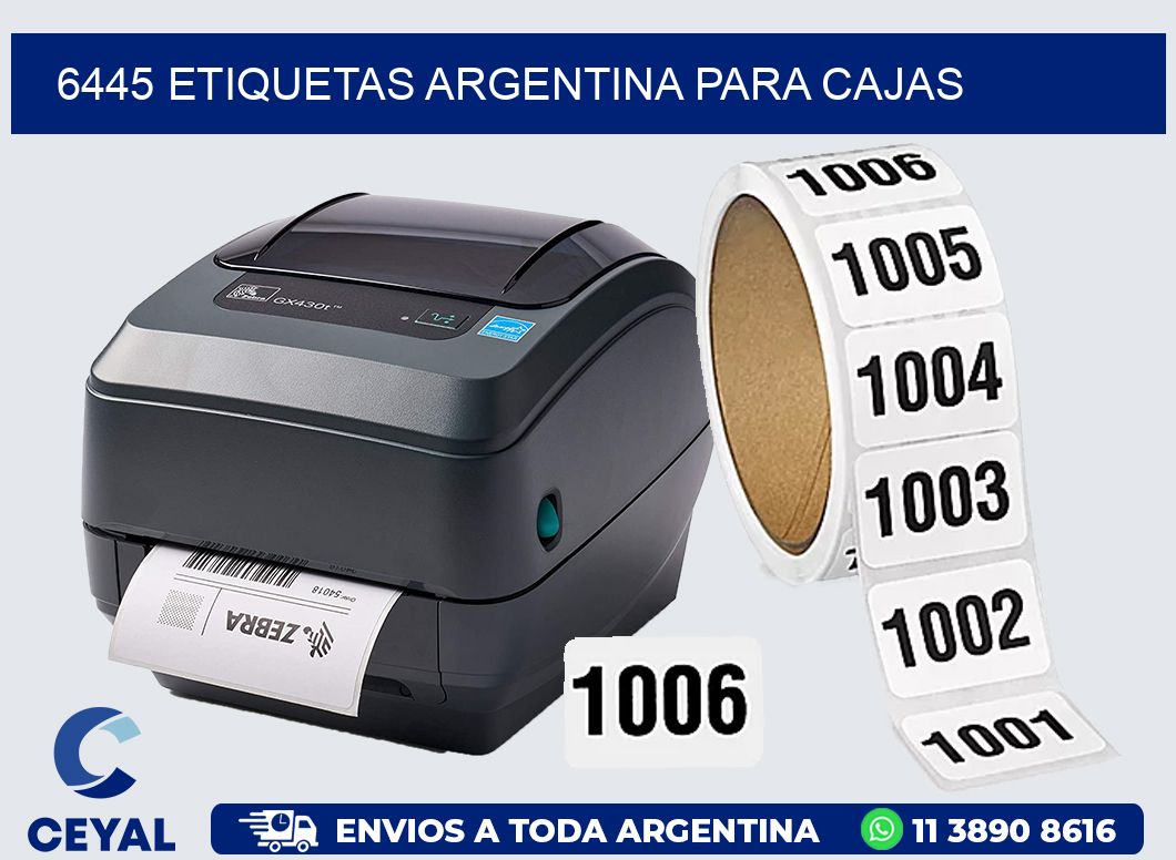 6445 ETIQUETAS ARGENTINA PARA CAJAS