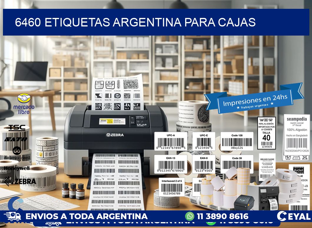 6460 ETIQUETAS ARGENTINA PARA CAJAS