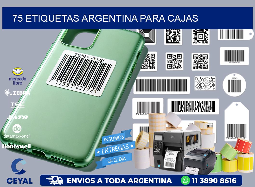 75 ETIQUETAS ARGENTINA PARA CAJAS