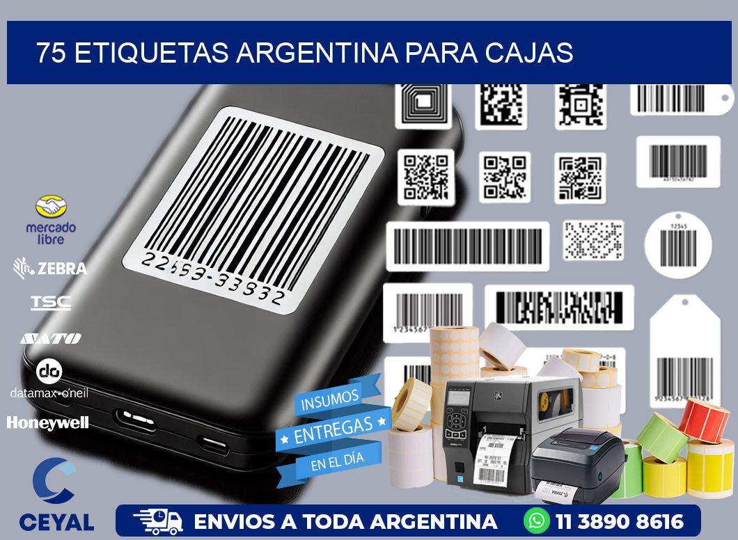 75 ETIQUETAS ARGENTINA PARA CAJAS