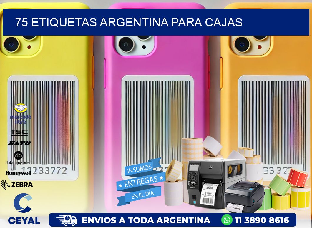 75 ETIQUETAS ARGENTINA PARA CAJAS