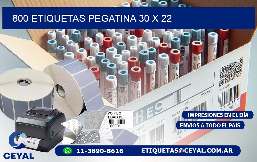 800 ETIQUETAS PEGATINA 30 x 22