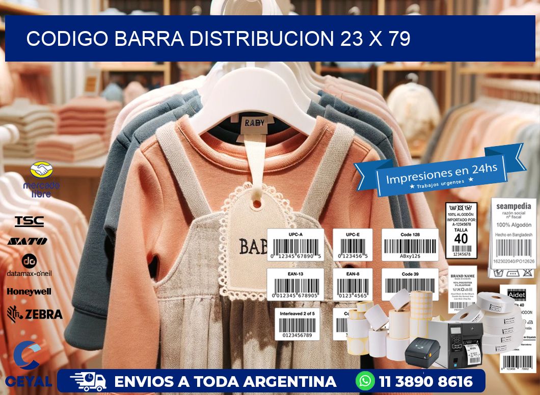 CODIGO BARRA DISTRIBUCION 23 x 79