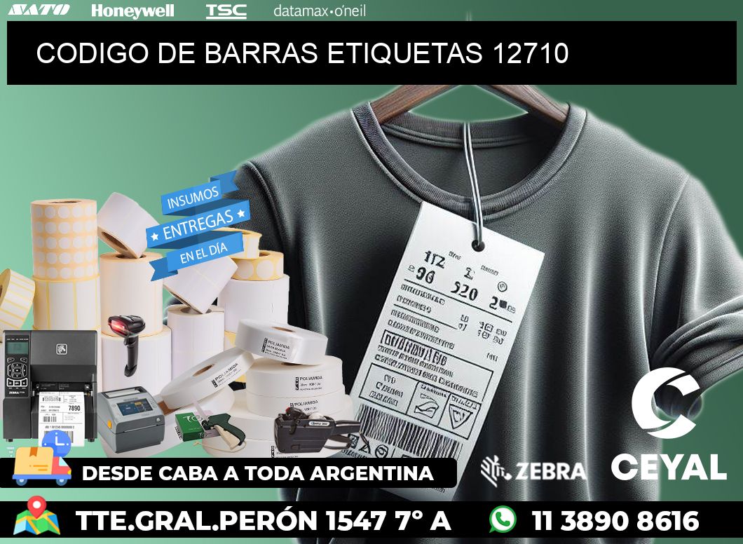 CODIGO DE BARRAS ETIQUETAS 12710