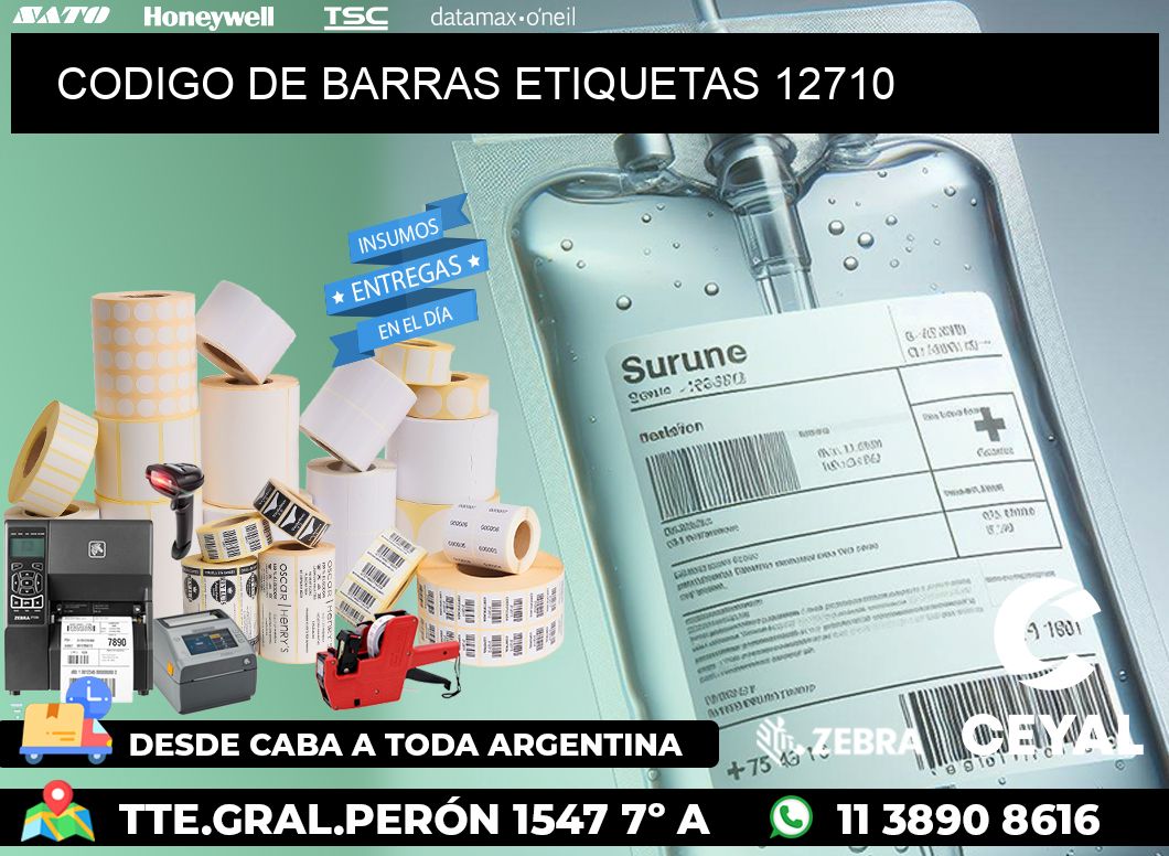 CODIGO DE BARRAS ETIQUETAS 12710