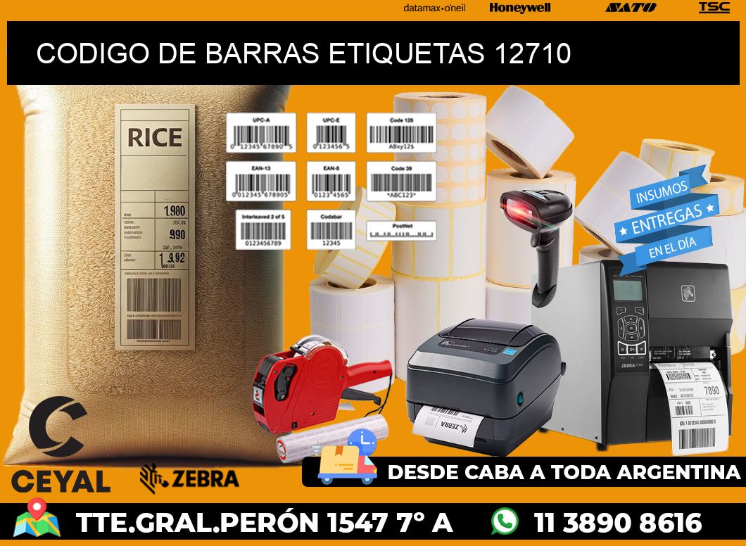 CODIGO DE BARRAS ETIQUETAS 12710