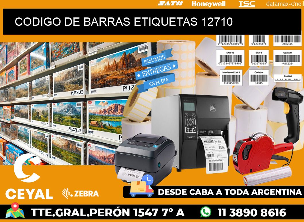 CODIGO DE BARRAS ETIQUETAS 12710