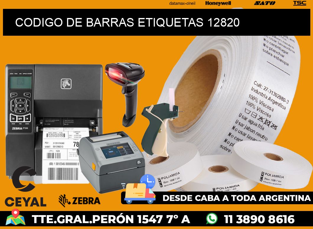 CODIGO DE BARRAS ETIQUETAS 12820