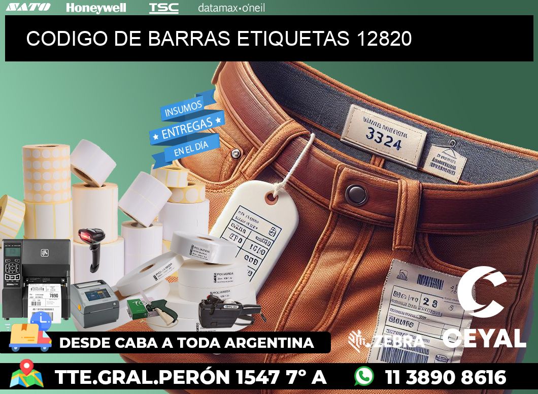 CODIGO DE BARRAS ETIQUETAS 12820
