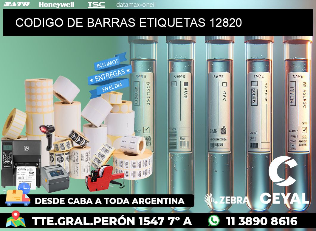 CODIGO DE BARRAS ETIQUETAS 12820
