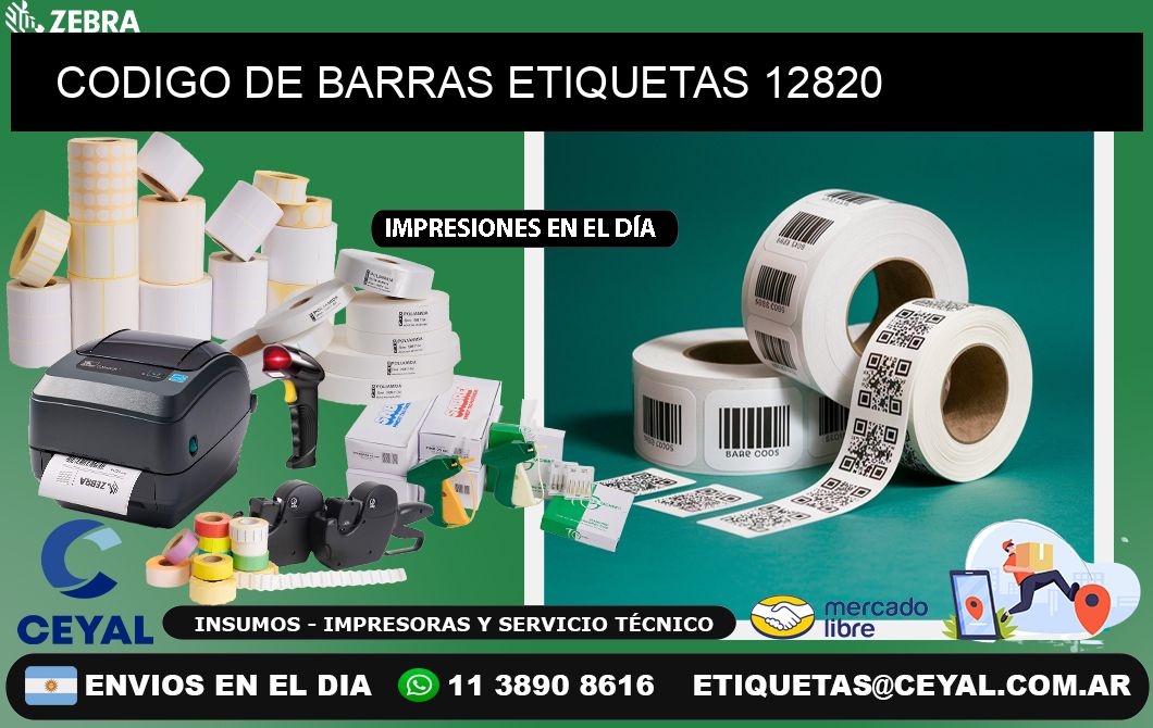 CODIGO DE BARRAS ETIQUETAS 12820