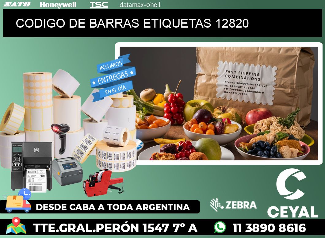 CODIGO DE BARRAS ETIQUETAS 12820
