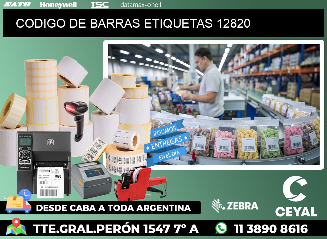 CODIGO DE BARRAS ETIQUETAS 12820